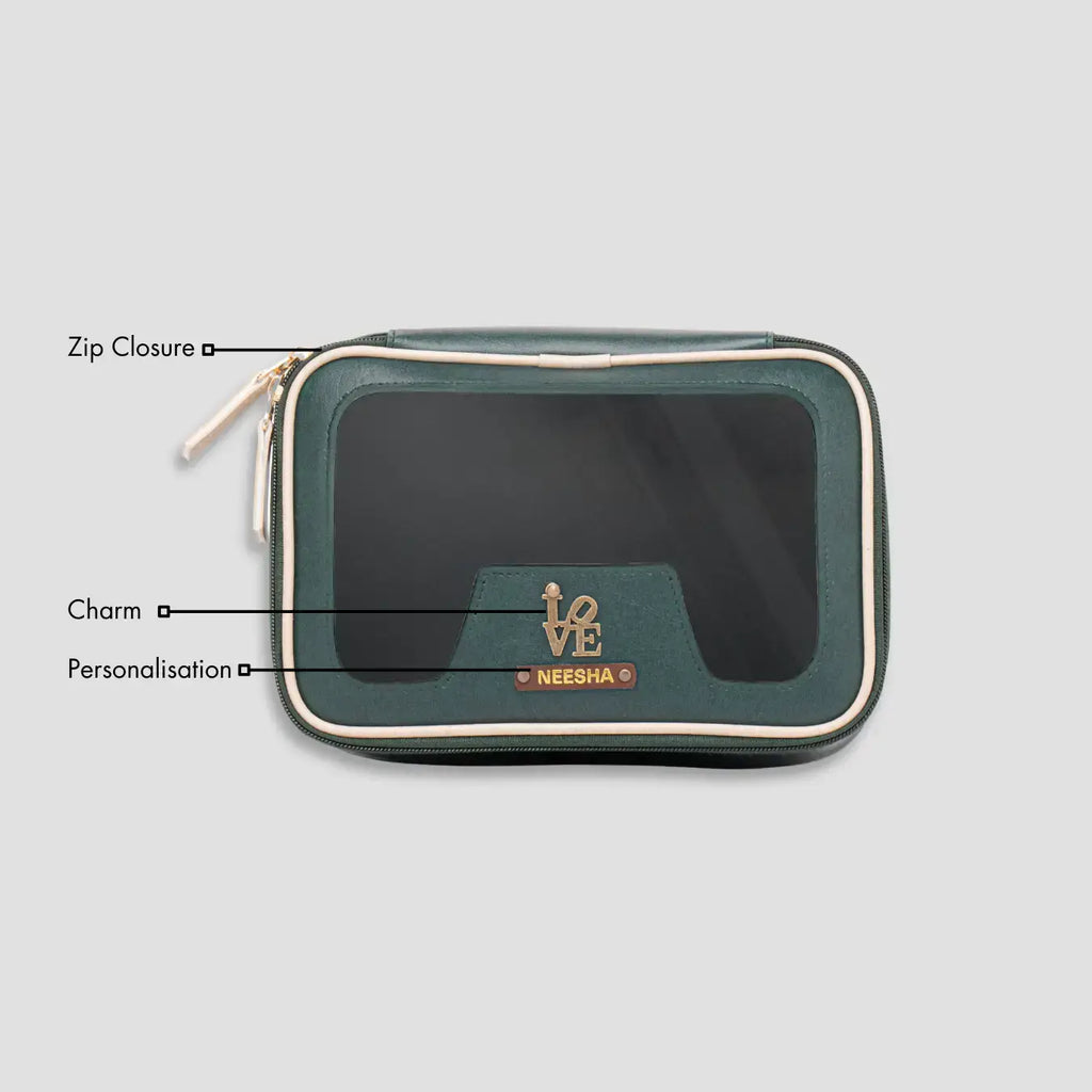 PERSONALISED VANITY CASE - GREEN