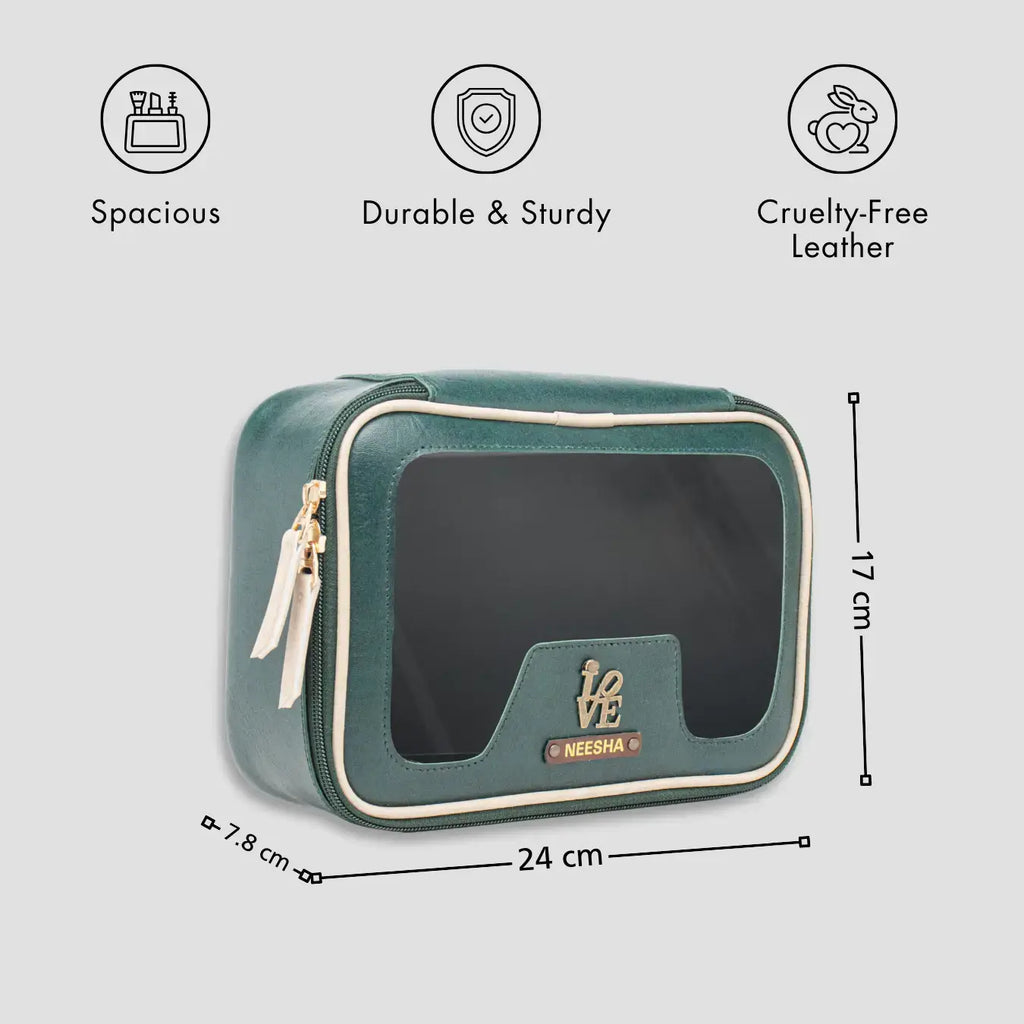 PERSONALISED VANITY CASE - GREEN