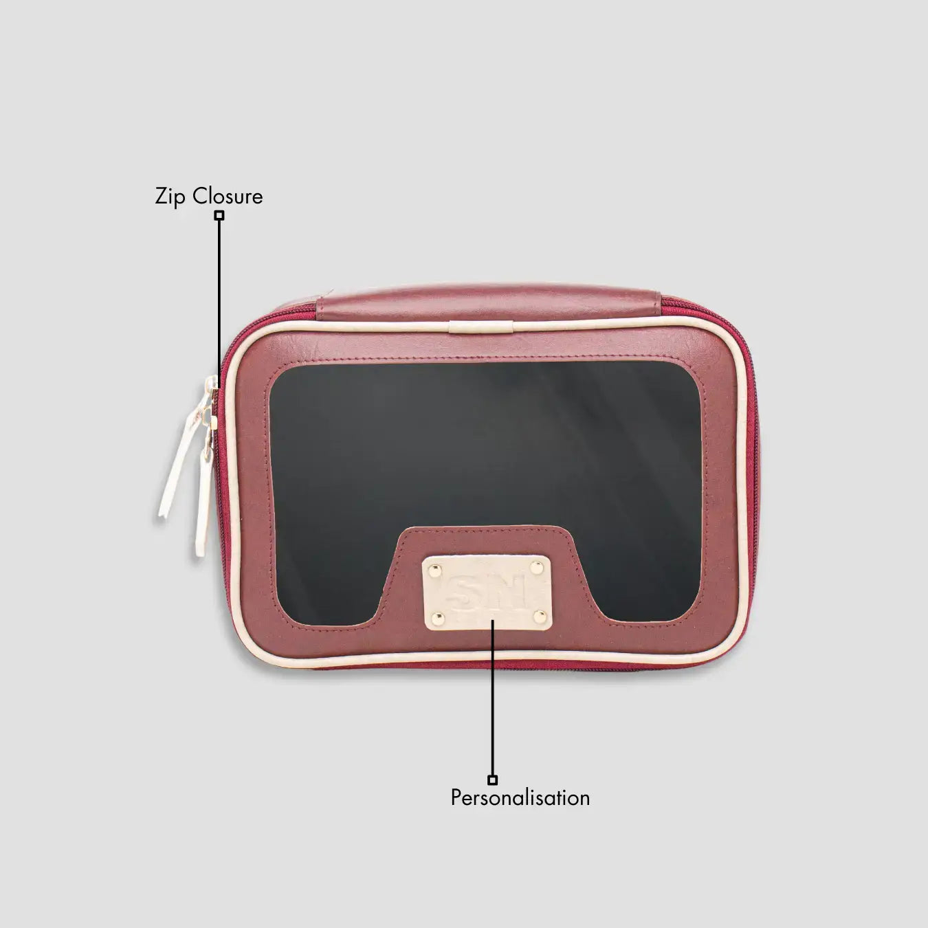 PERSONALISED VANITY CASE INITIALS - TAN