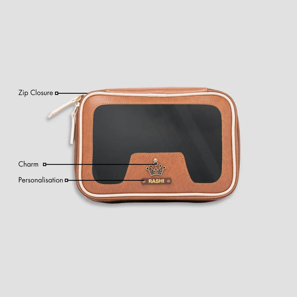PERSONALISED VANITY CASE - TAN