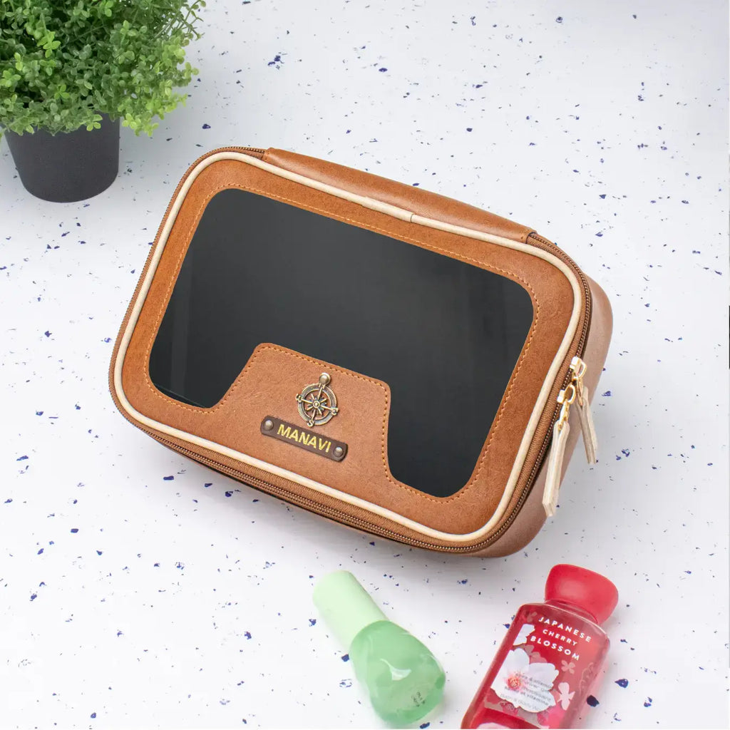 PERSONALISED VANITY CASE - TAN