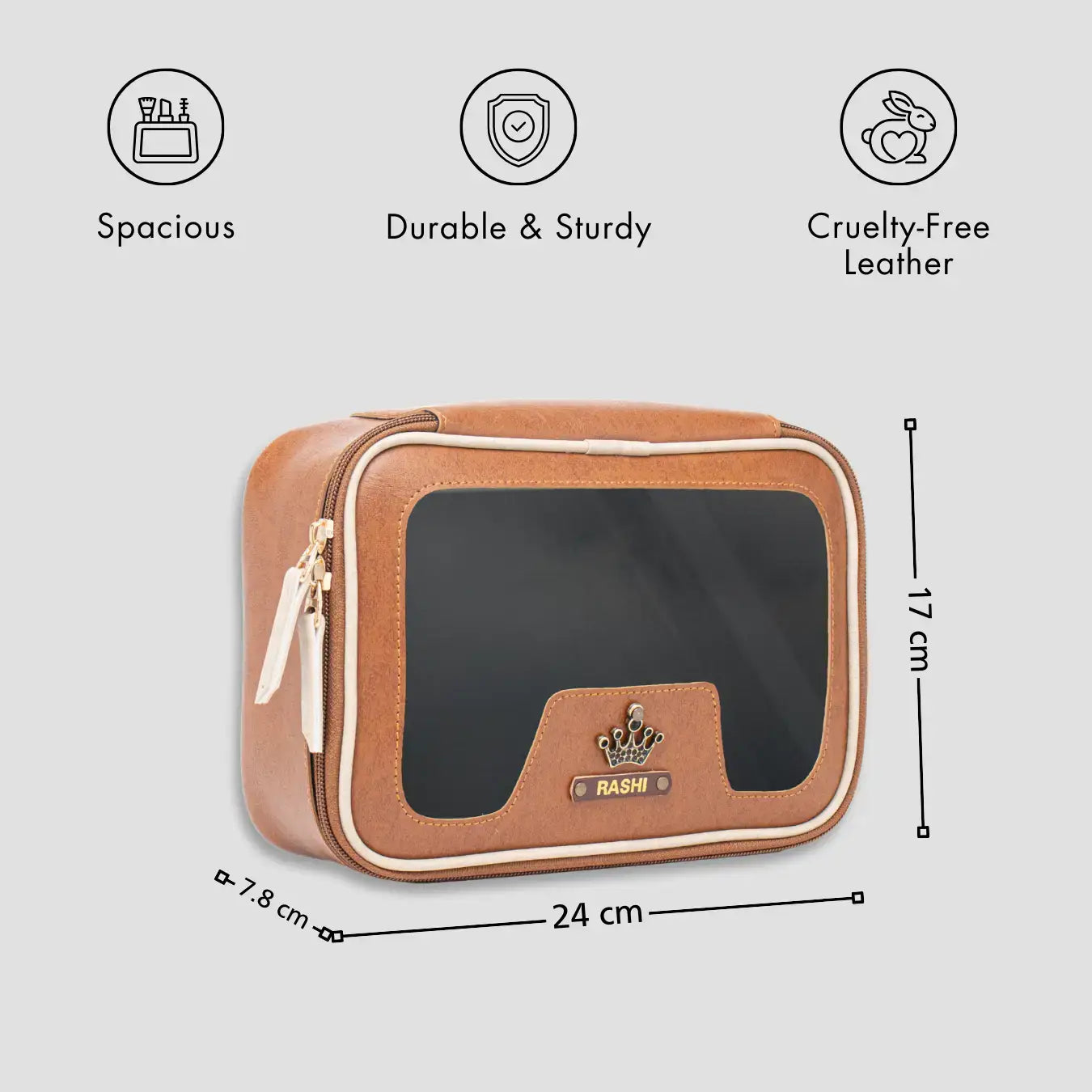 PERSONALISED VANITY CASE - TAN