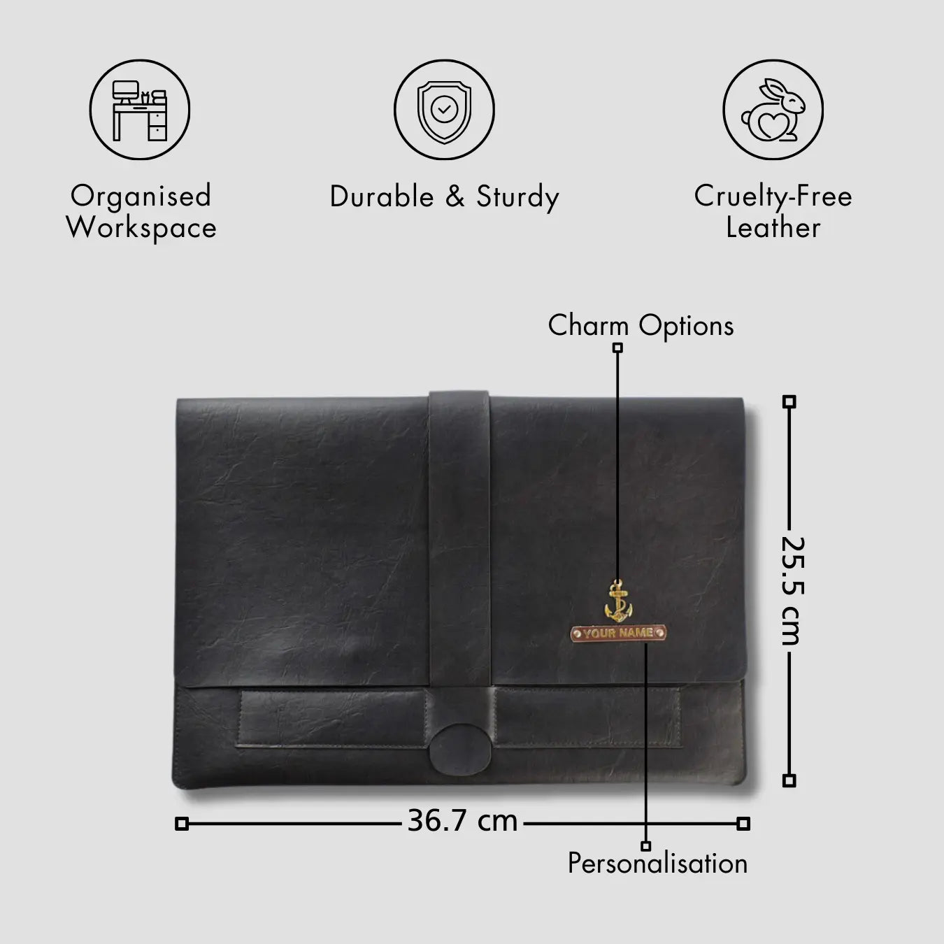 PERSONALISED LAPTOP ORGANISER (13-14 Inch) - BLACK