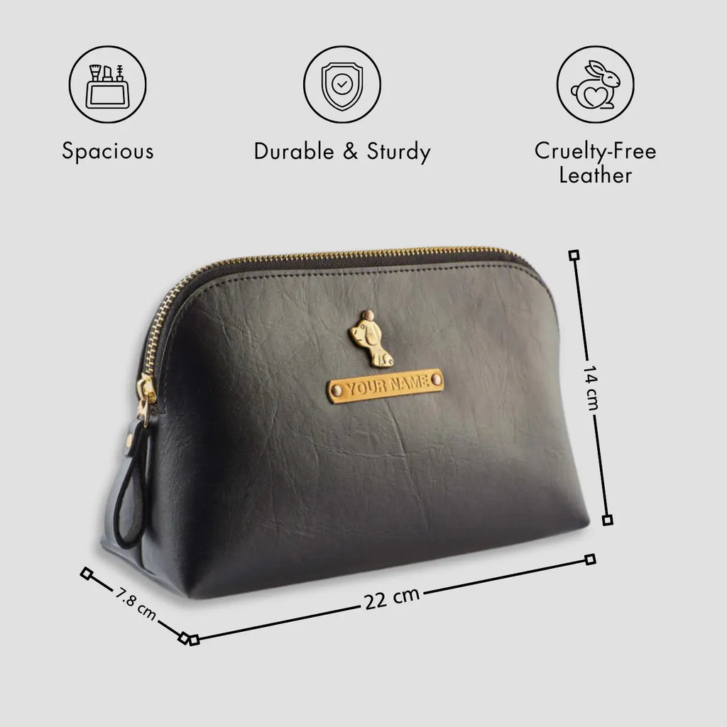 PERSONALISED MULTIPURPOSE POUCH - BLACK