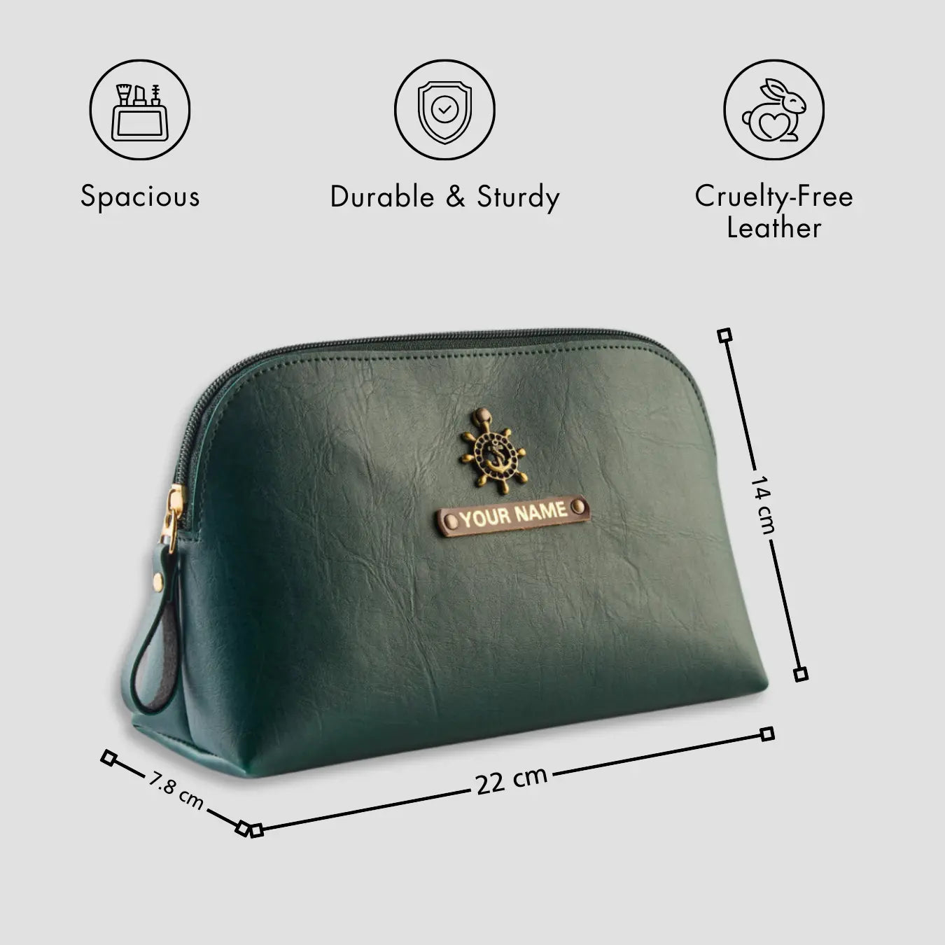 PERSONALISED MULTIPURPOSE POUCH - GREEN