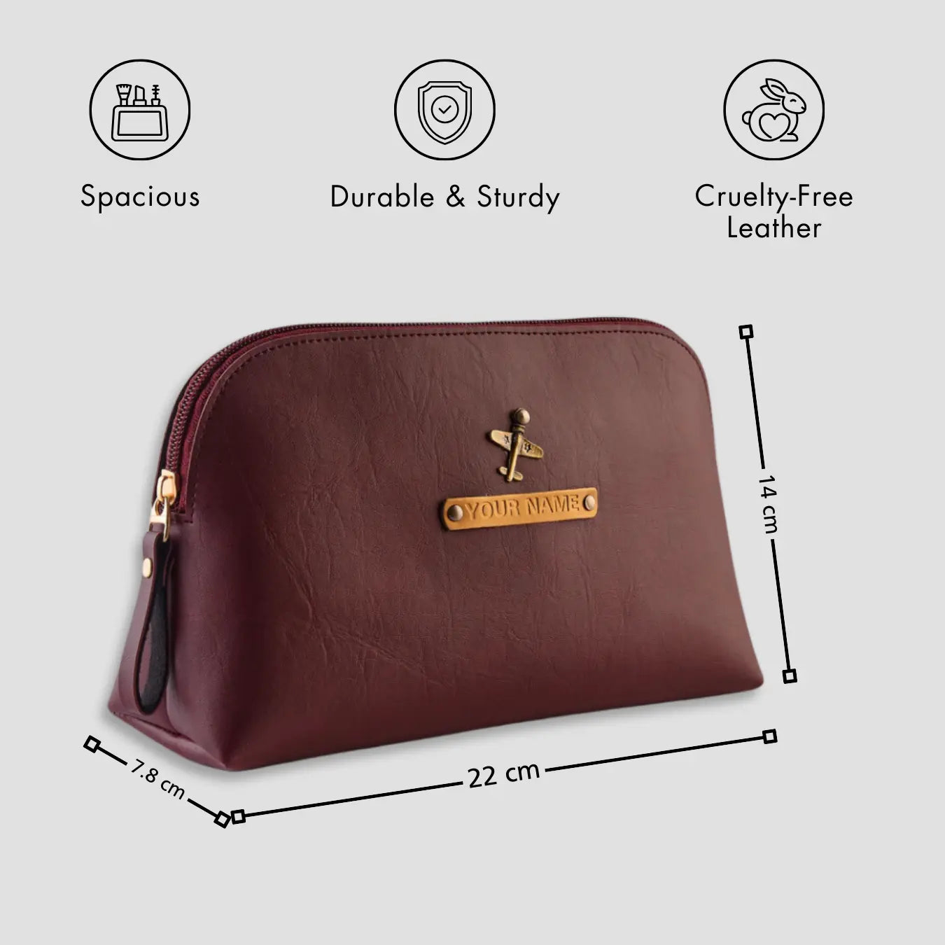PERSONALISED MULTIPURPOSE POUCH - MAROON