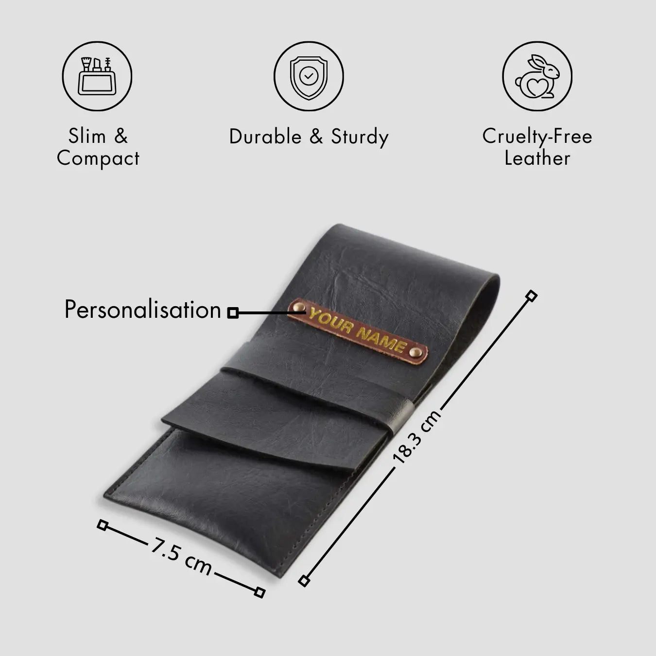 PERSONALISED PENCIL CASE - BLACK