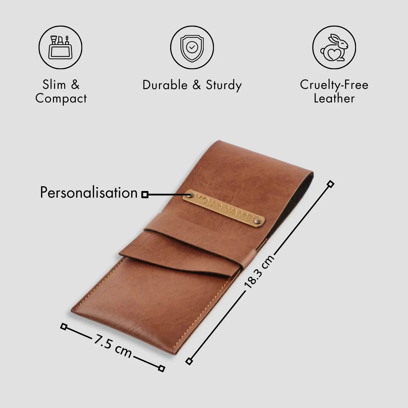 PERSONALISED PENCIL CASE - TAN