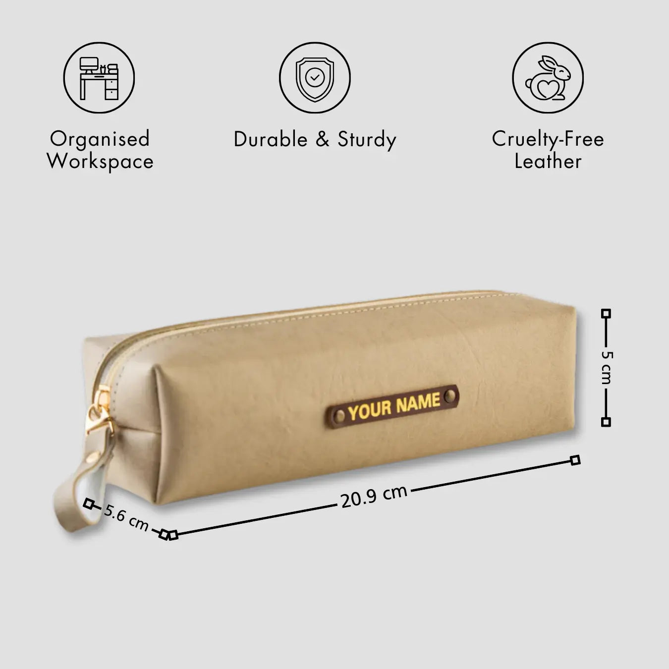PERSONALISED STATIONERY POUCH - BEIGE