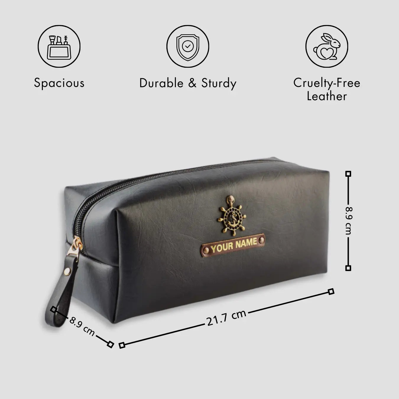 PERSONALISED TRAVEL POUCH - BLACK