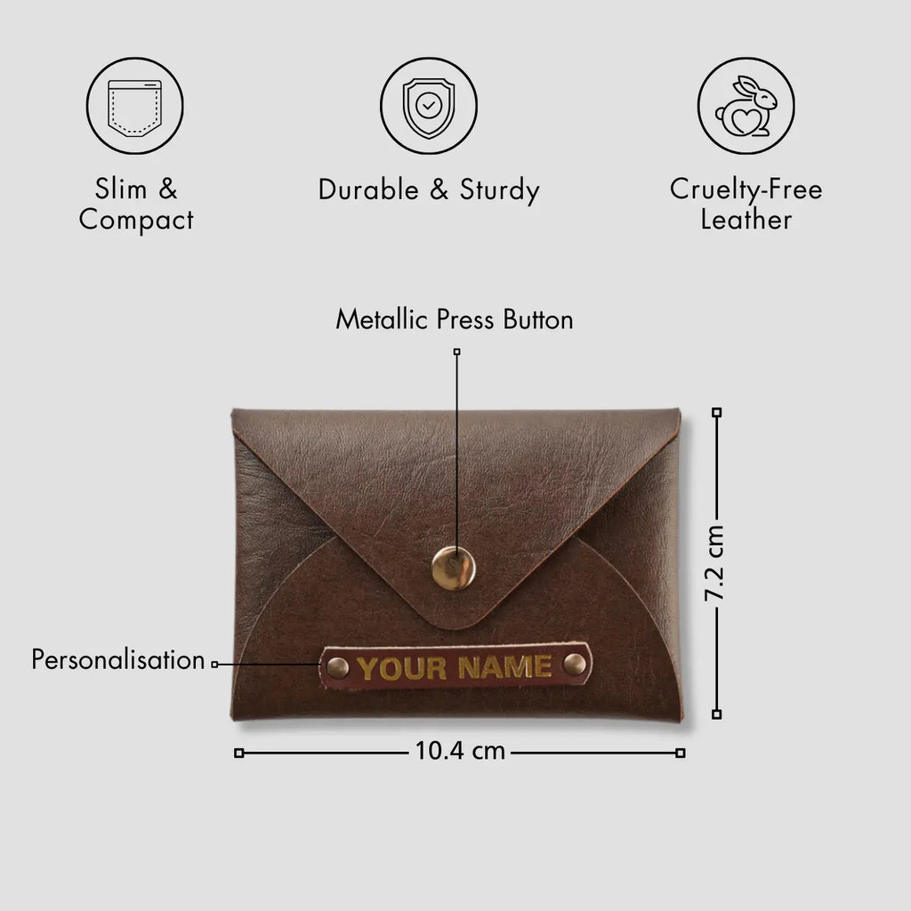 PERSONALISED CARDHOLDER - BROWN