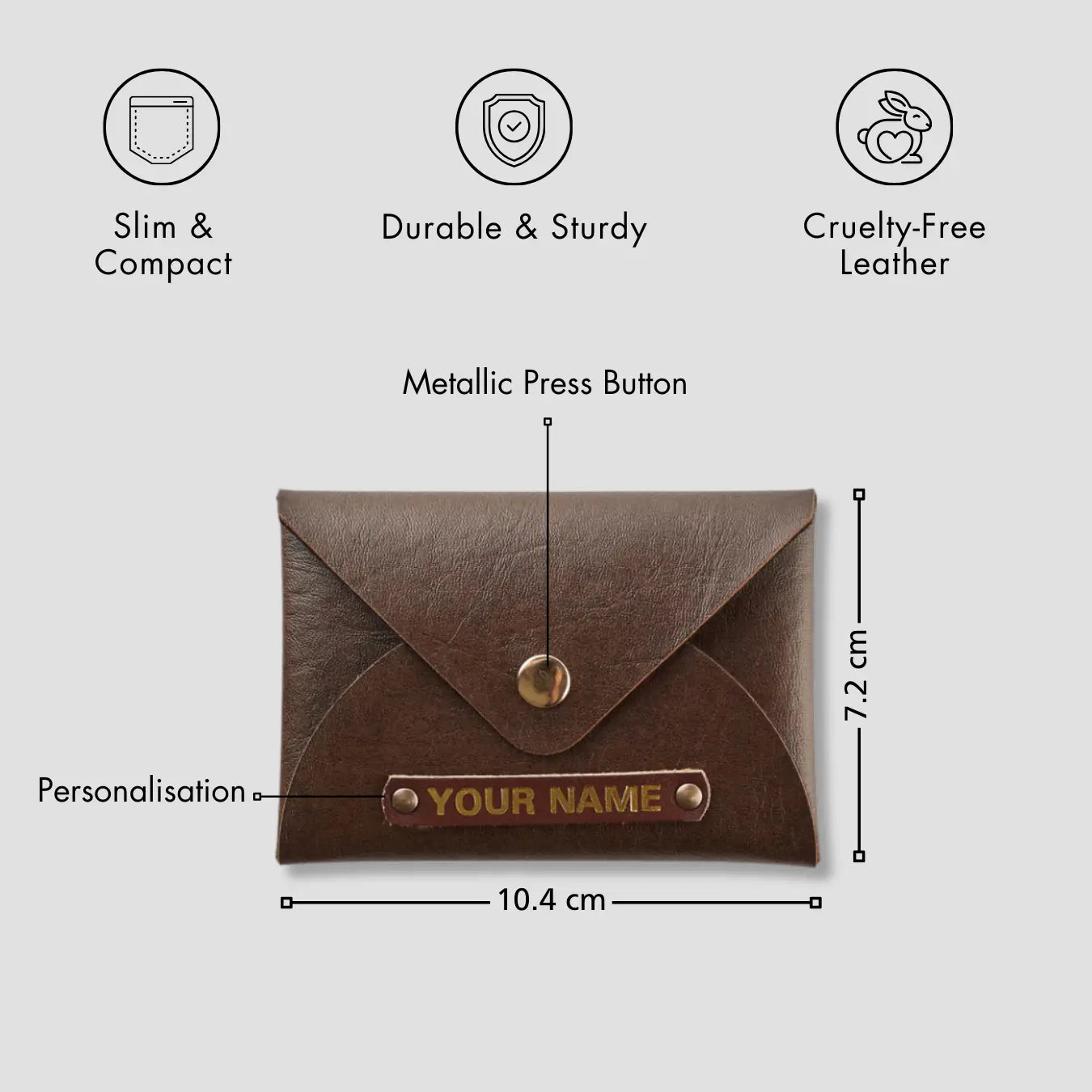 PERSONALISED CARDHOLDER - BROWN