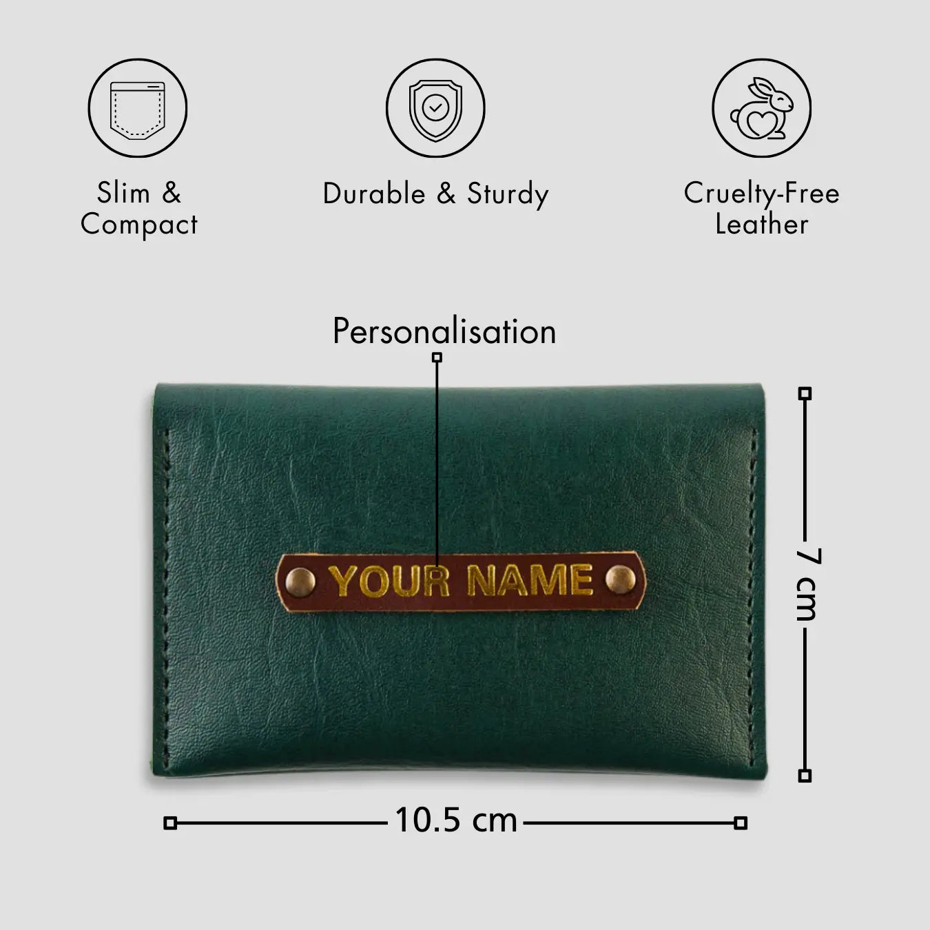 PERSONALISED MINI WALLET - GREEN