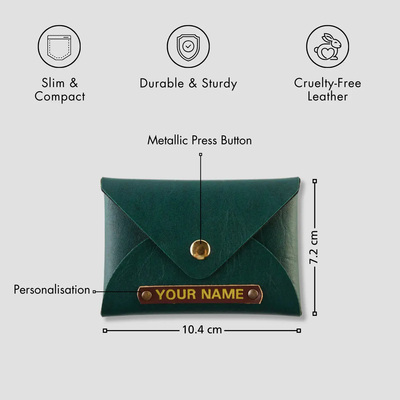PERSONALISED CARDHOLDER - GREEN