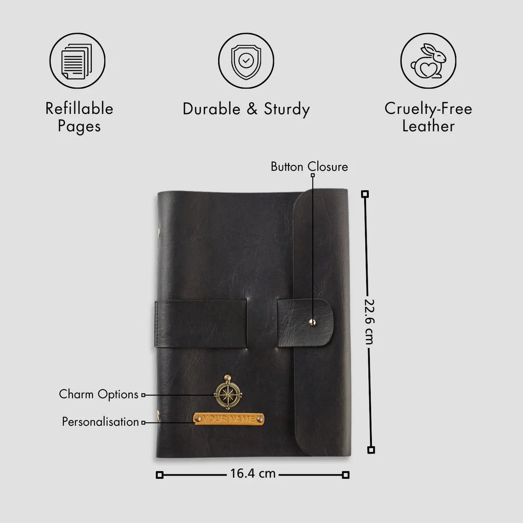 PERSONALISED DIARY - BLACK