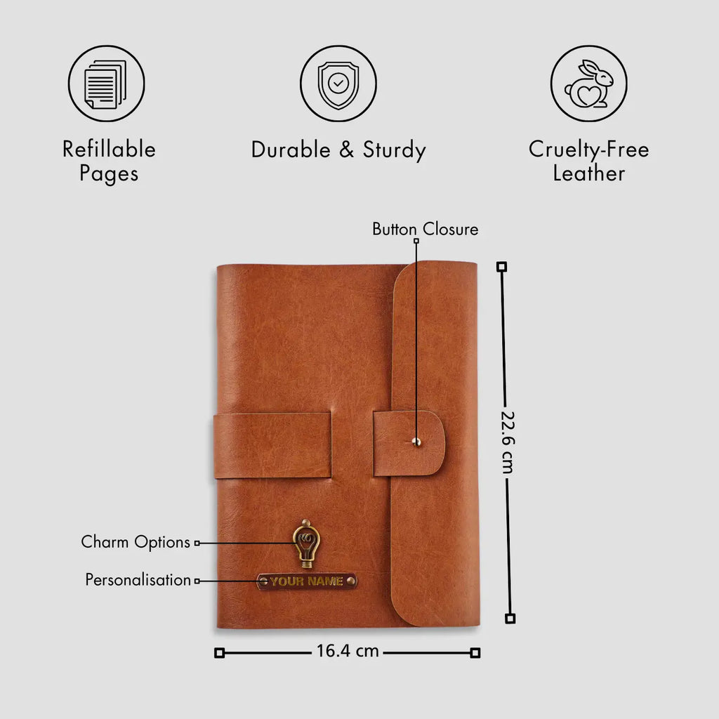 PERSONALISED DIARY - TAN