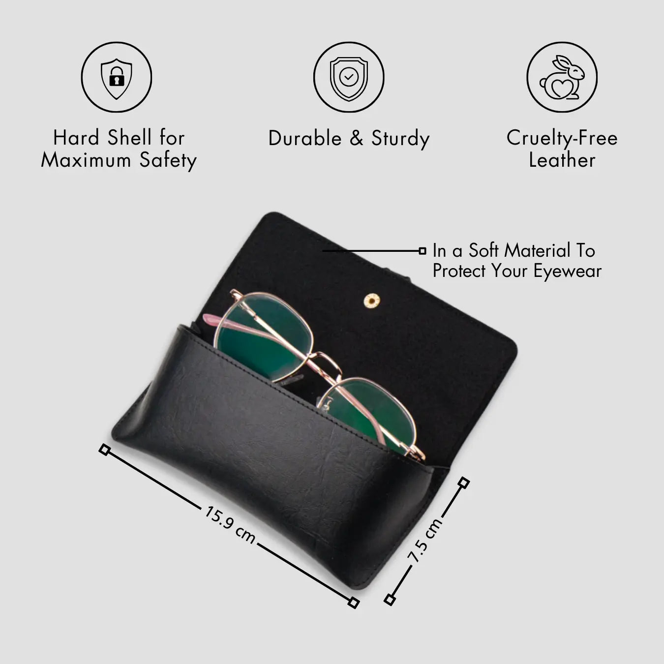 PERSONALISED EYEWEAR CASE - BLACK