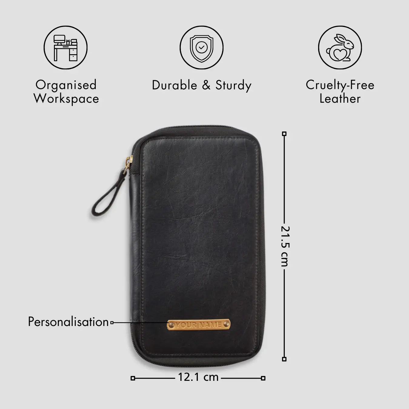 PERSONALISED GADGET ORGANISER - BLACK
