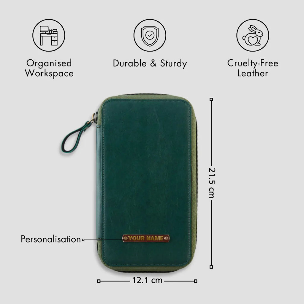 PERSONALISED GADGET ORGANISER - GREEN