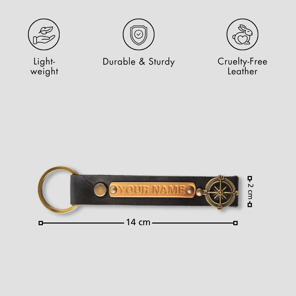 PERSONALISED KEYCHAIN - BLACK