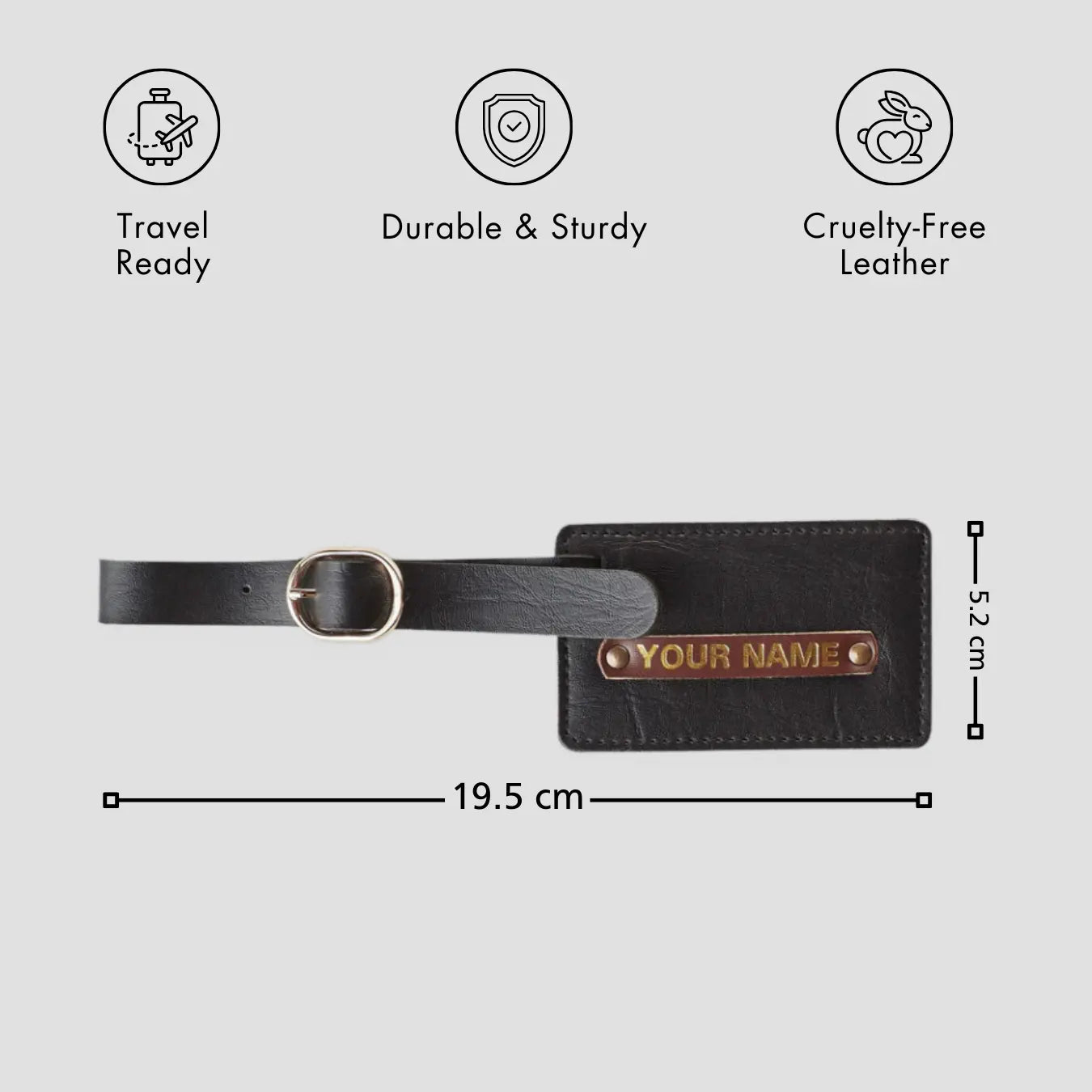 PERSONALISED LUGGAGE TAGS - BLACK