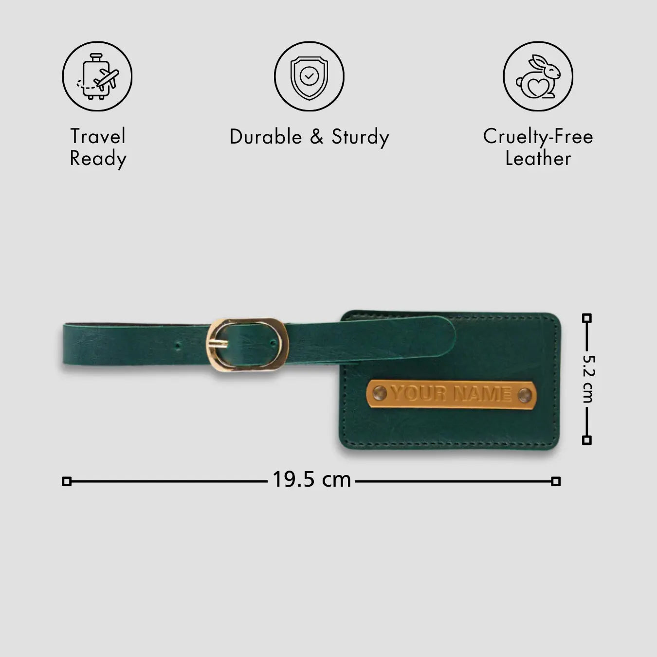 PERSONALISED LUGGAGE TAGS - GREEN