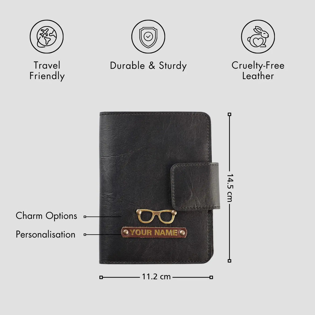 PERSONALISED MINI TRAVEL WALLET - BLACK