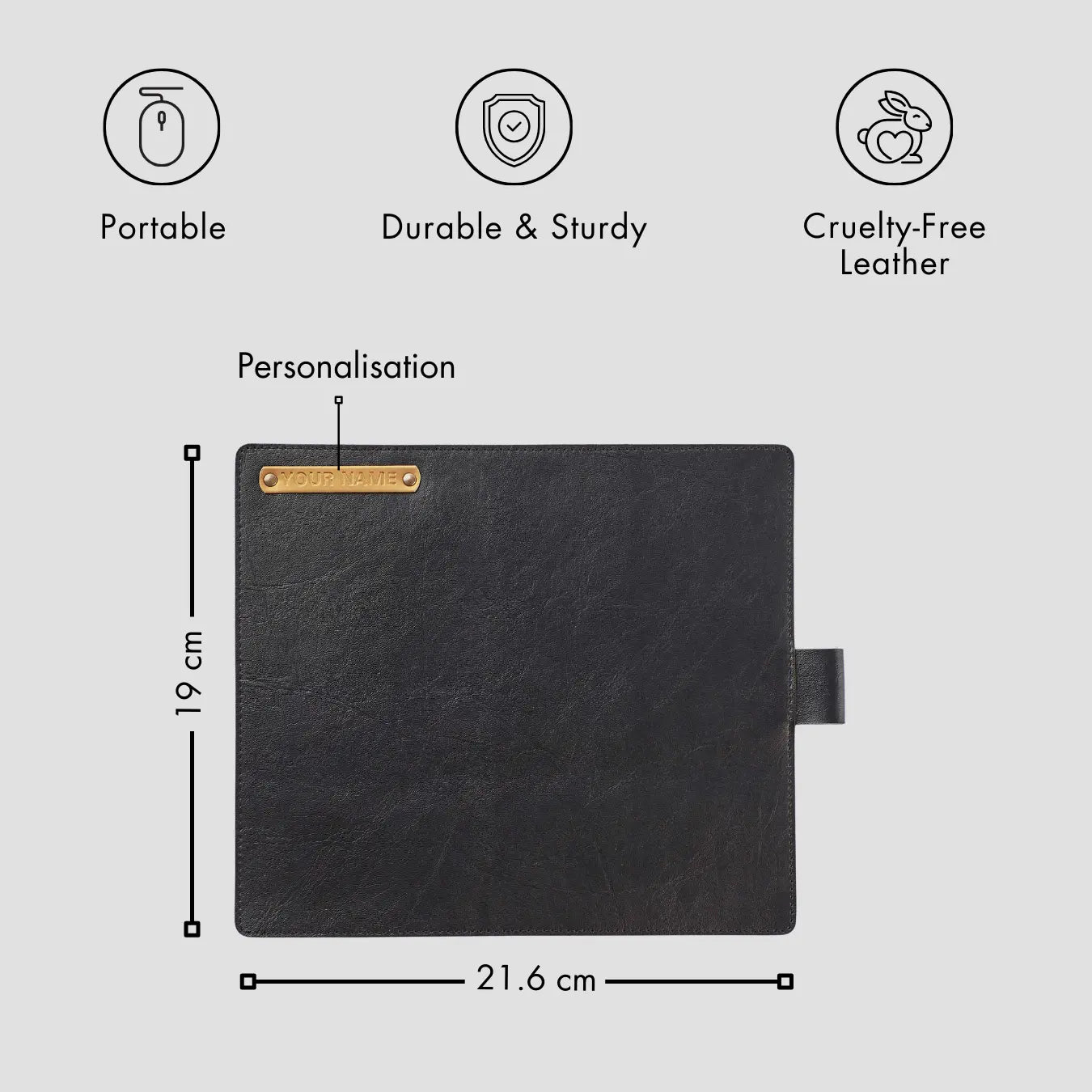 PERSONALISED MOUSE PAD - BLACK