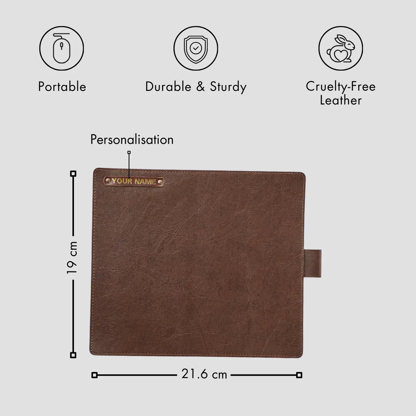 PERSONALISED MOUSE PAD - BROWN