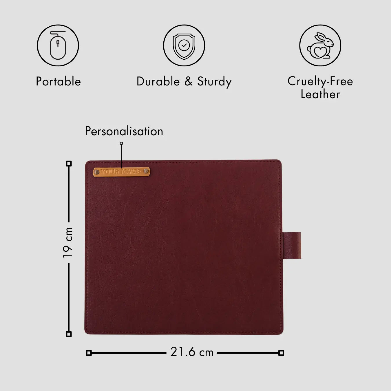 PERSONALISED MOUSE PAD - MAROON