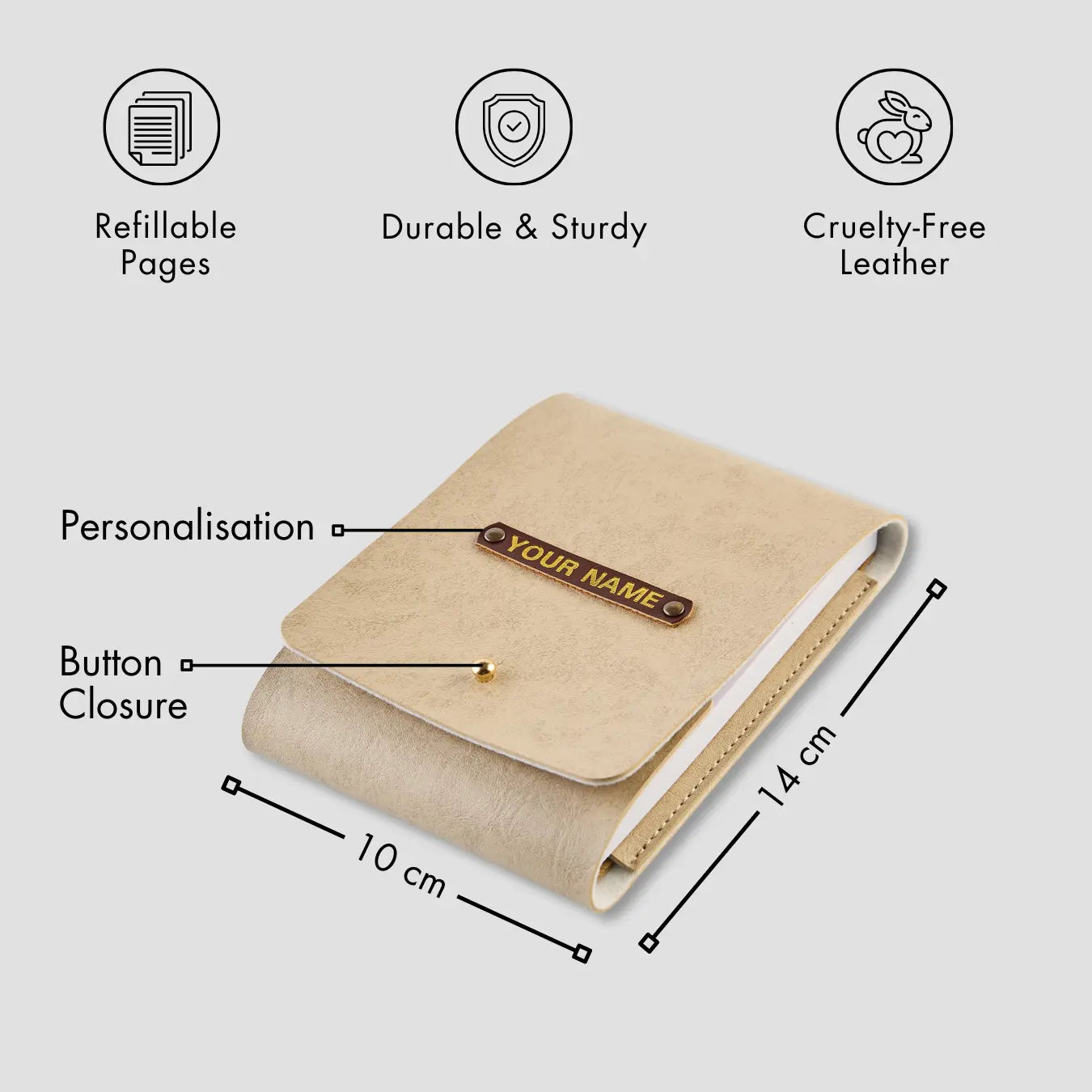 PERSONALISED NOTEPAD - BEIGE