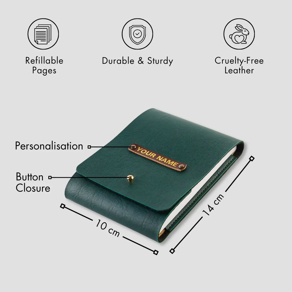 PERSONALISED NOTEPAD - GREEN