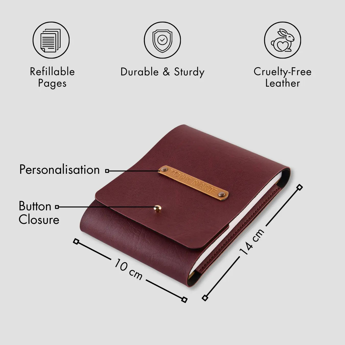 PERSONALISED NOTEPAD - MAROON