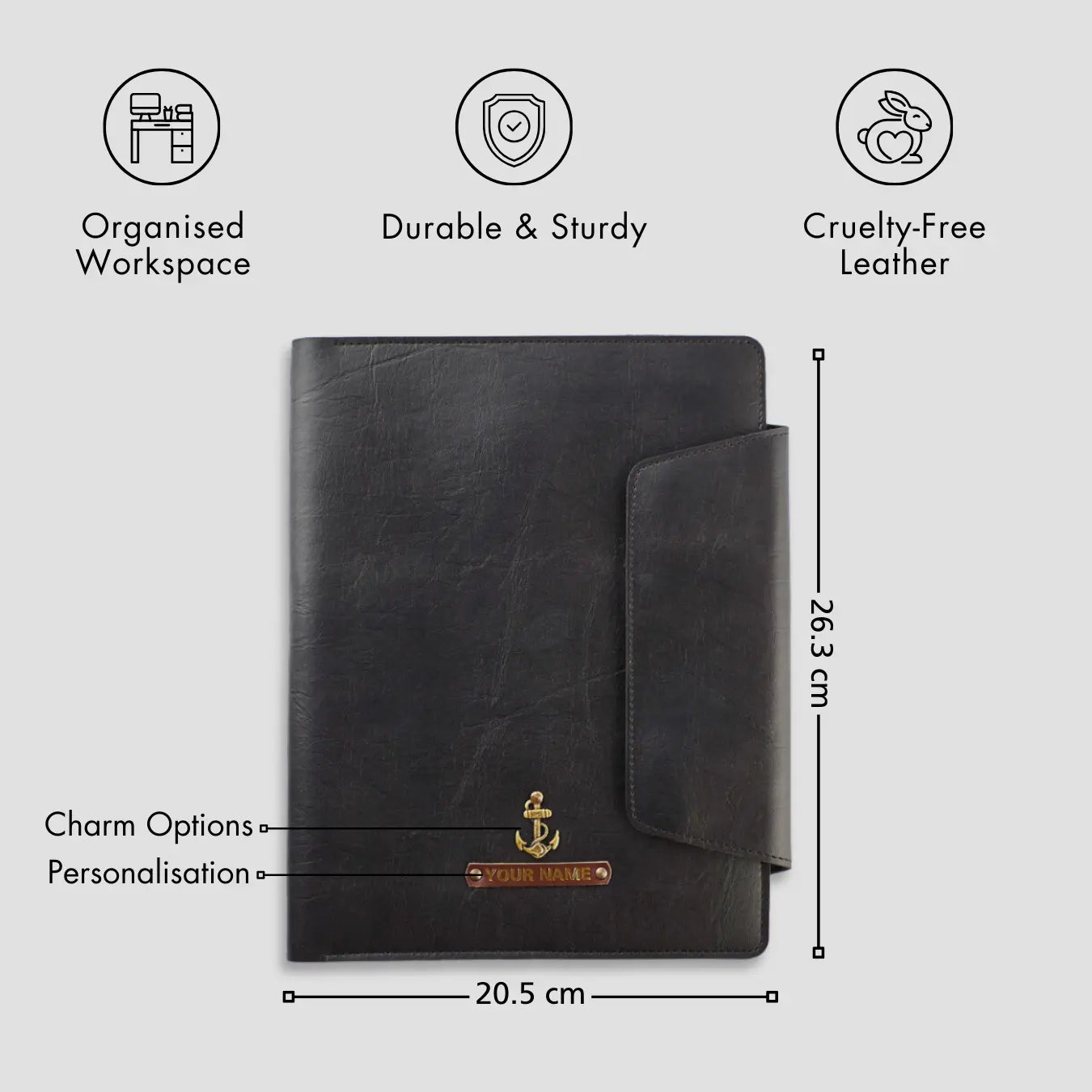 PERSONALISED OFFICE FOLDER - BLACK