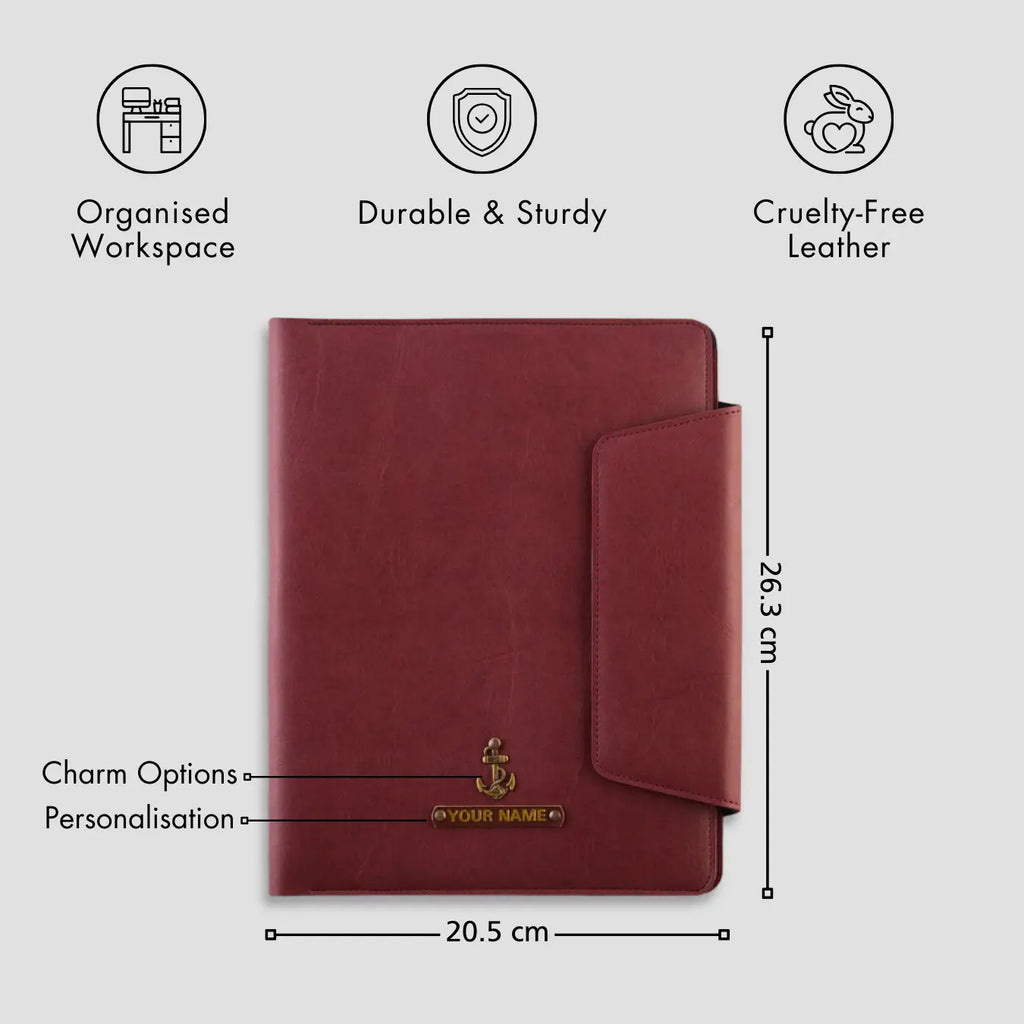 PERSONALISED OFFICE FOLDER - MAROON
