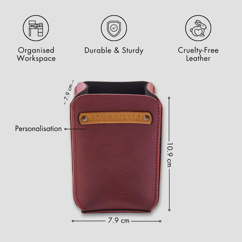 PERSONALISED PENSTAND - MAROON