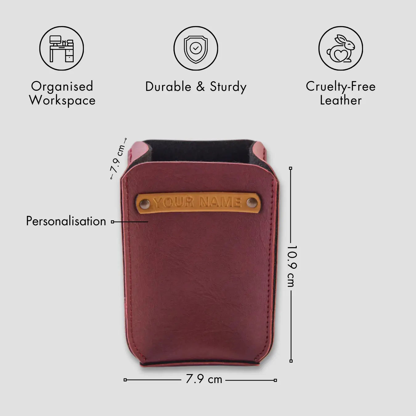 PERSONALISED PENSTAND - MAROON