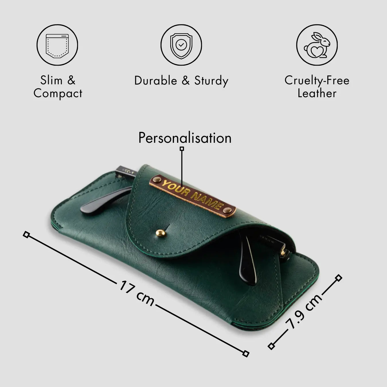 PERSONALISED SUNGLASS CASE - GREEN