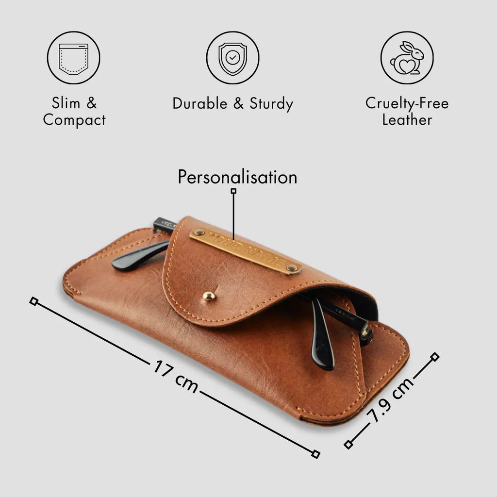 PERSONALISED SUNGLASS CASE - TAN