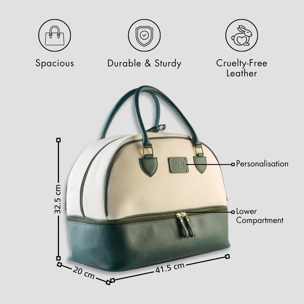 PERSONALISED WEEKENDER BAG - GREEN
