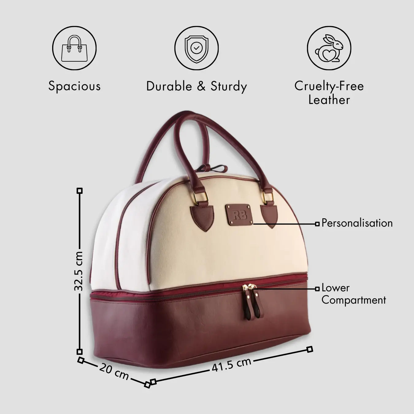 PERSONALISED WEEKENDER BAG - MAROON