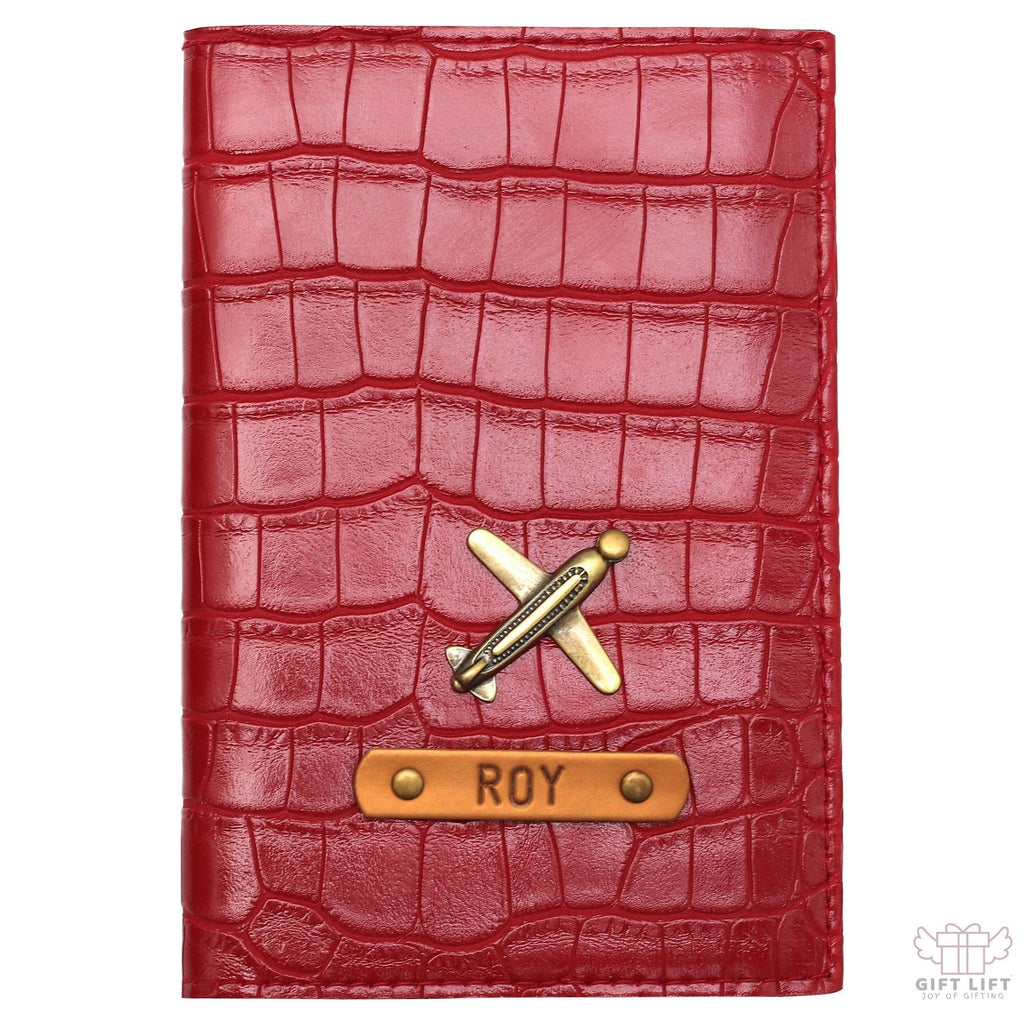 Wine Red Vegan Executive Leather Passport Wallet - www.giftlift.in