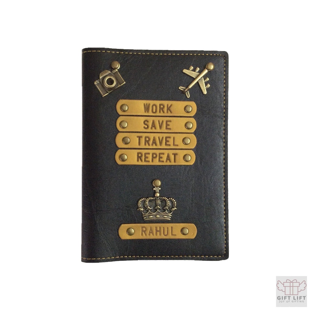 Work Save Travel Repeat (HIM) - Customized Passport Cover