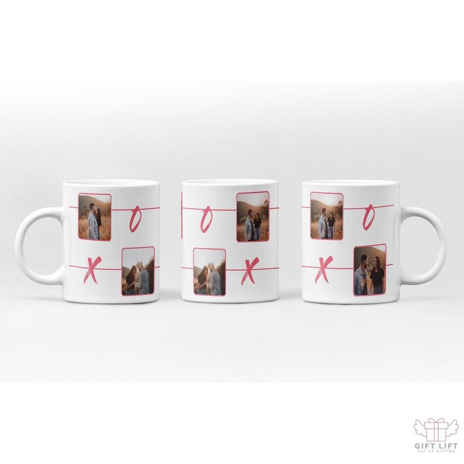 XOXO Art Couple Photo Collage Coffee Mug