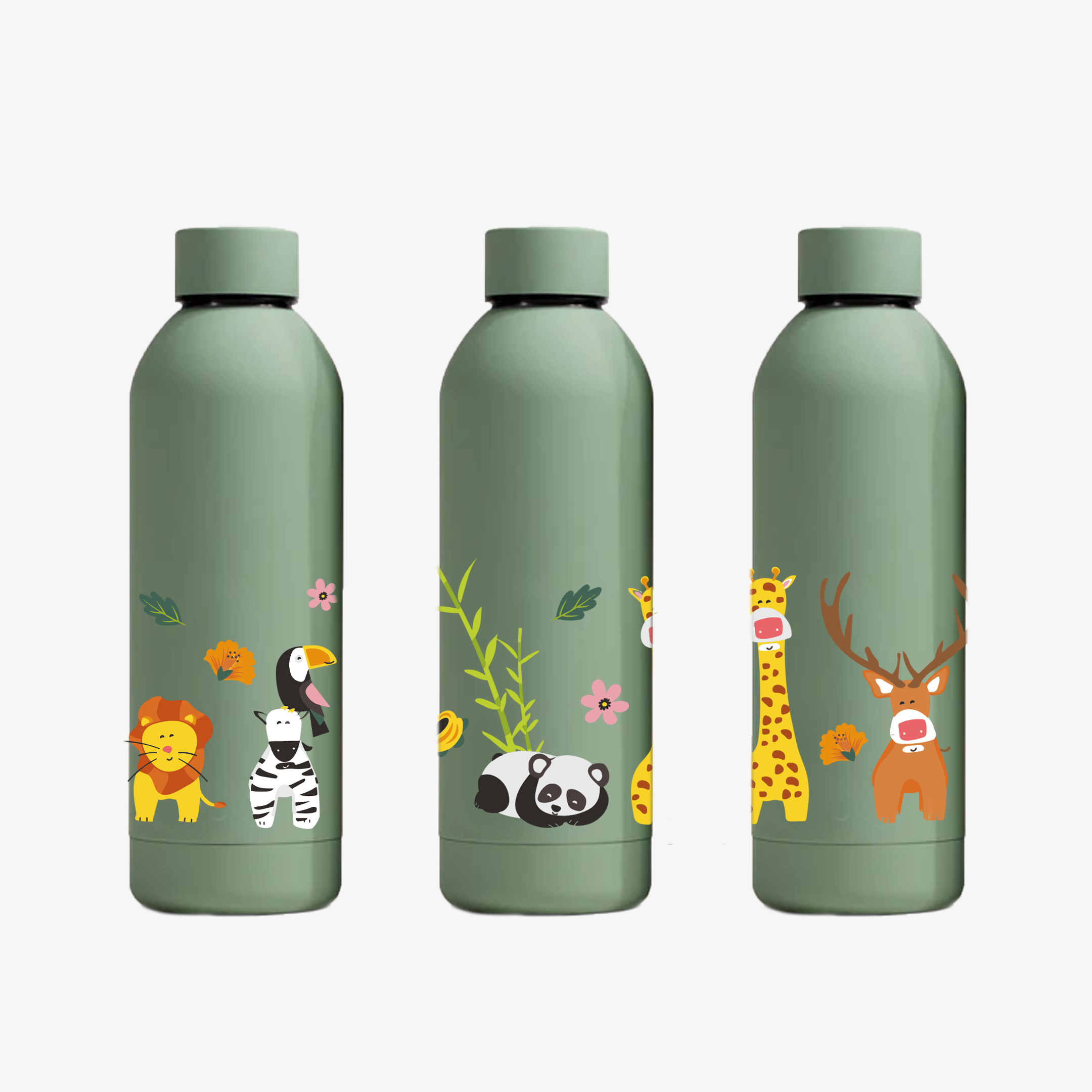 Kookumber - Personalised Water Bottle - Zoo Kingdom